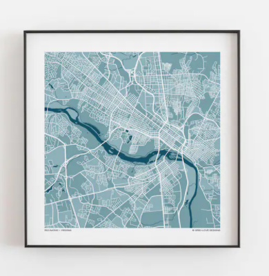 Richmond Map Print 12"x12"