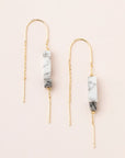 Rectangle Stone Thread Earring