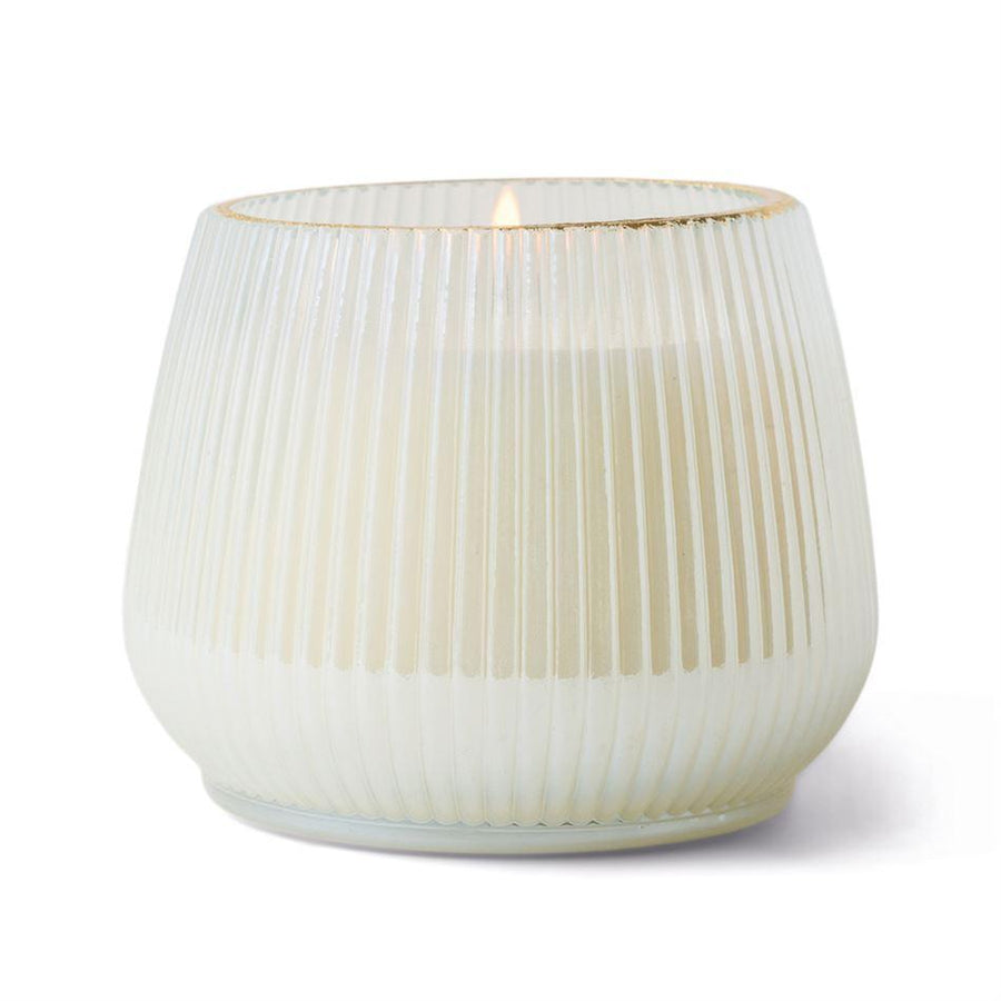 Lum 12oz Lustre Candle in Ribbed Glass Vessel