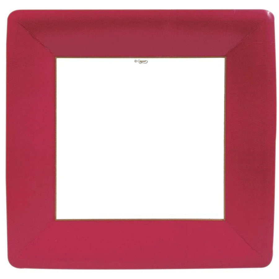 Red Grosgrain Border Dinner Plate