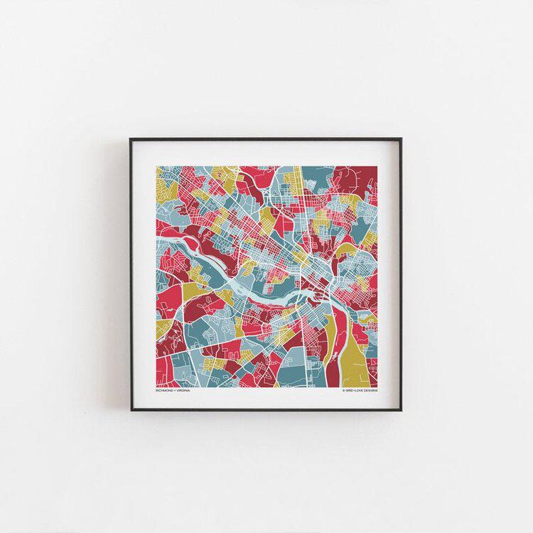 Richmond Map Print 12"x12"