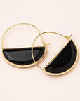 Stone Prism Hoop - Black Spinel