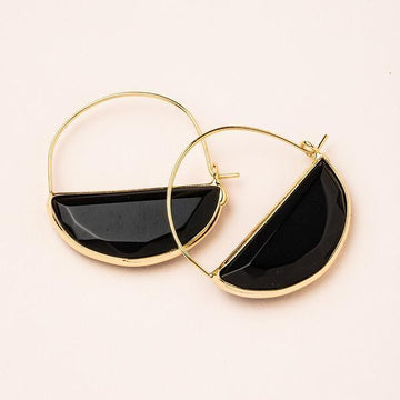 Stone Prism Hoop - Black Spinel