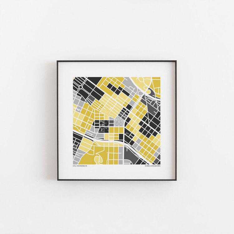 Richmond Map Print 12"x12"