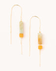 Rectangle Stone Thread Earring