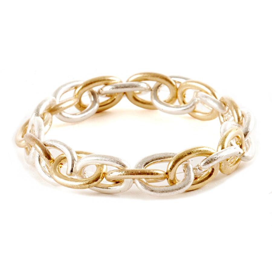 Metal Link 7.5" Stretch Bracelet