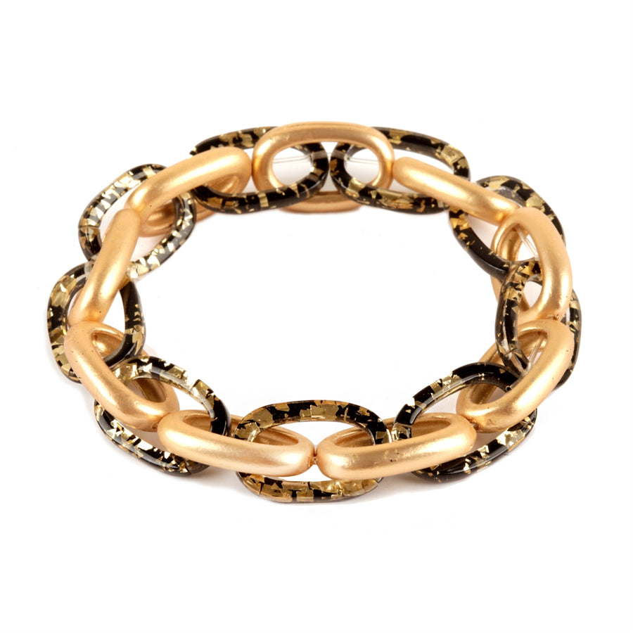 Metal Link 7.5" Stretch Bracelet
