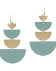 Half Moon Metal Rubber Coated 2" Drop Earring