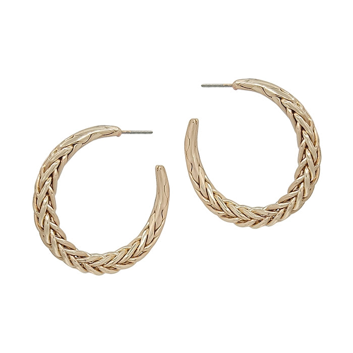 Braided Hoop 1.25" Earrings