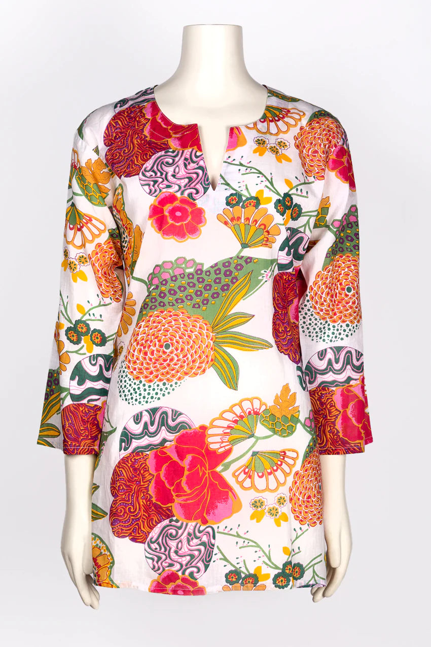 Garden Tunic White/Multi