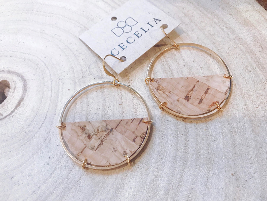 Half Moon Leather Earrings