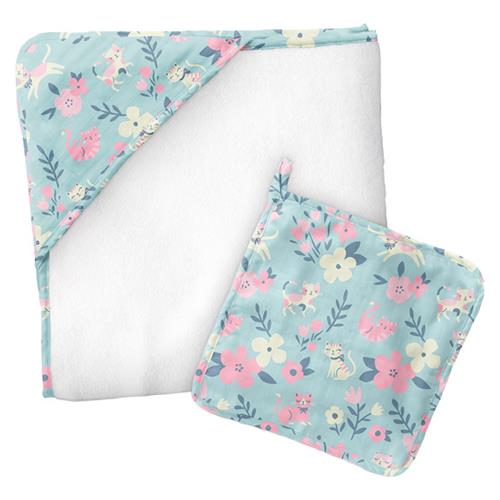 Muslin Hooded Towel w/ Washcloth
