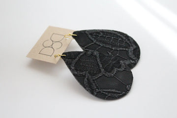 Teardrop Leather Earring