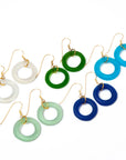 Gold Seaglass Style Simple Earrings