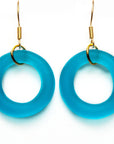 Gold Seaglass Style Simple Earrings