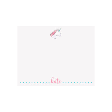 Unicorn Flat Note Card