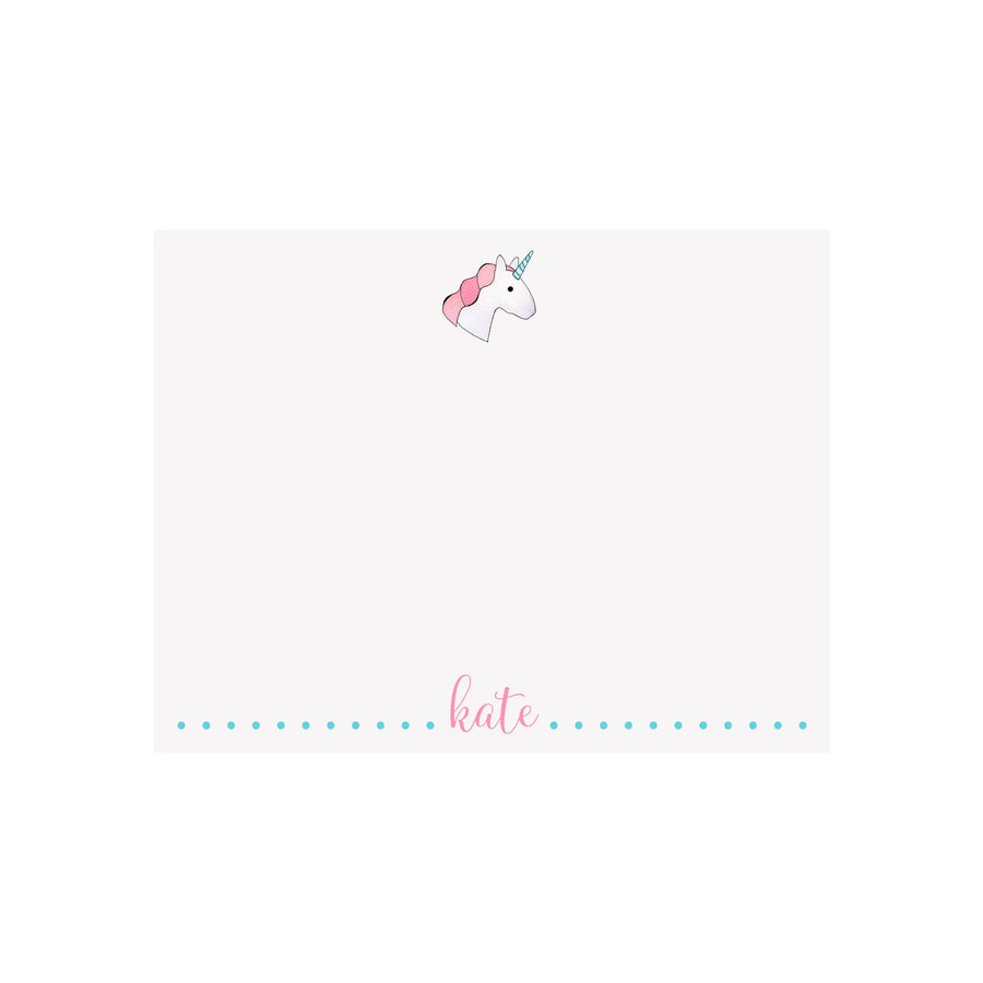 Unicorn Flat Note Card