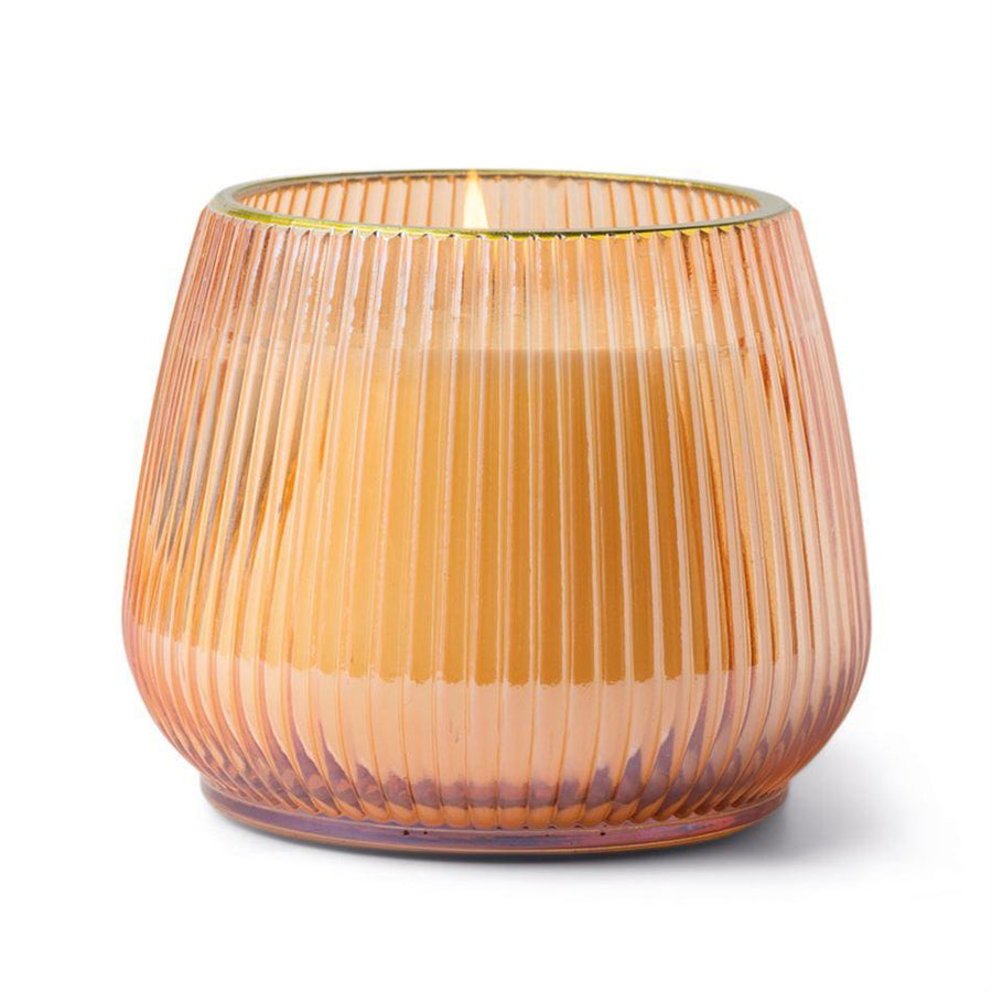 Lum 12oz Lustre Candle in Ribbed Glass Vessel