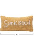 Sunkissed Cotton Punch Hook Lumbar Pillow 24"x12"