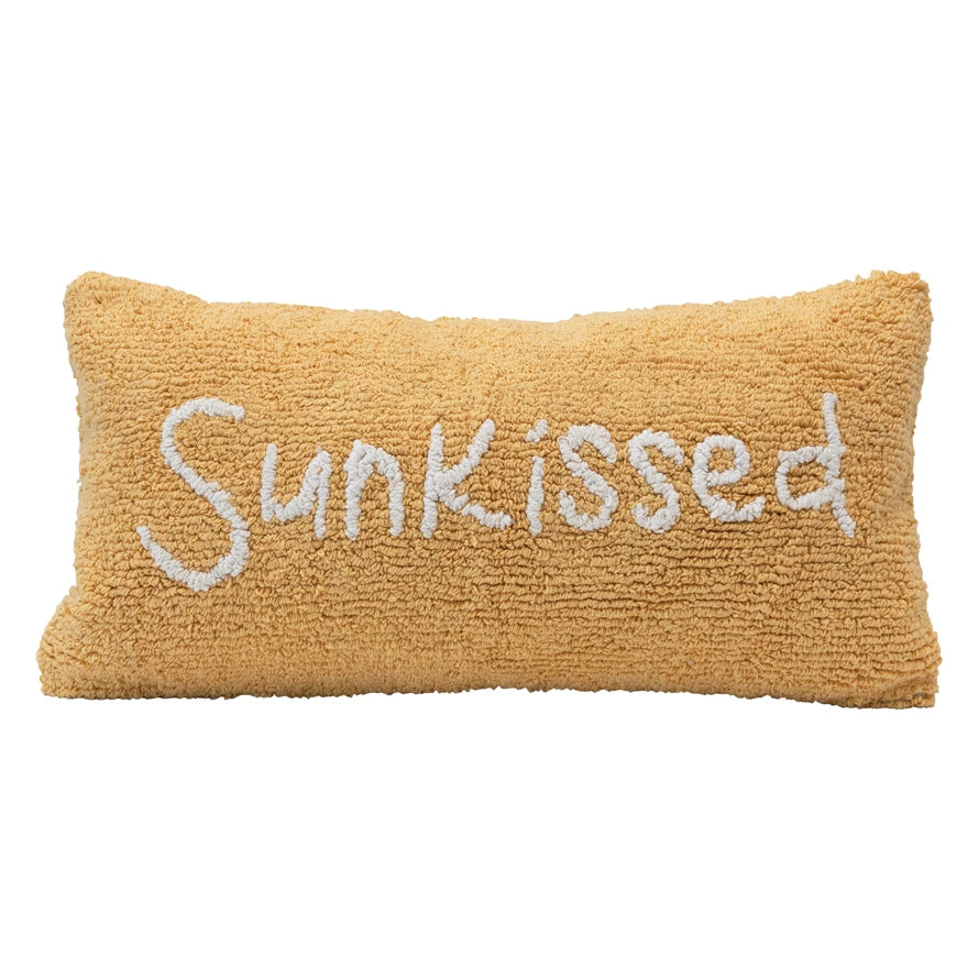 Sunkissed Cotton Punch Hook Lumbar Pillow 24"x12"