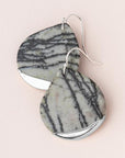 Stone Dipped Teardrop Earring - Picasso Jasper/Silver
