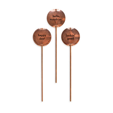 Hello Sunshine Plant Stakes - Set of 3