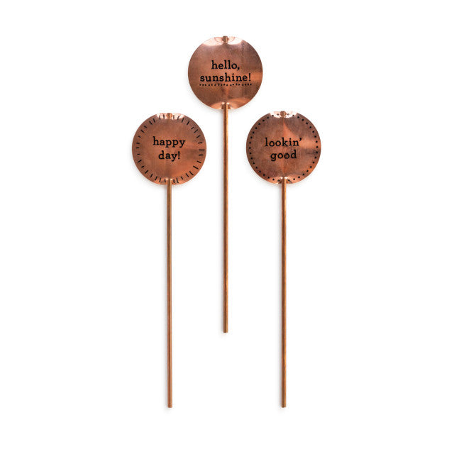 Hello Sunshine Plant Stakes - Set of 3